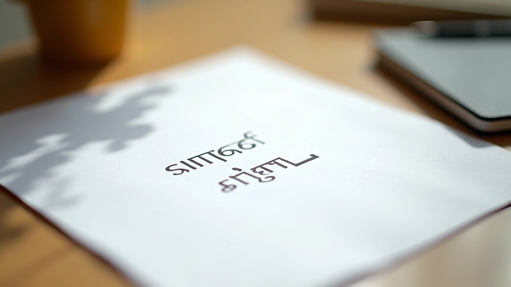 Diagram printed on paper showing language structure with Tamil characters, notes written beside it, pen and highlighter on desk